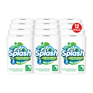Splash Soft on Nature Jumbo 3ply Kitchen Rolls (12 Rolls)