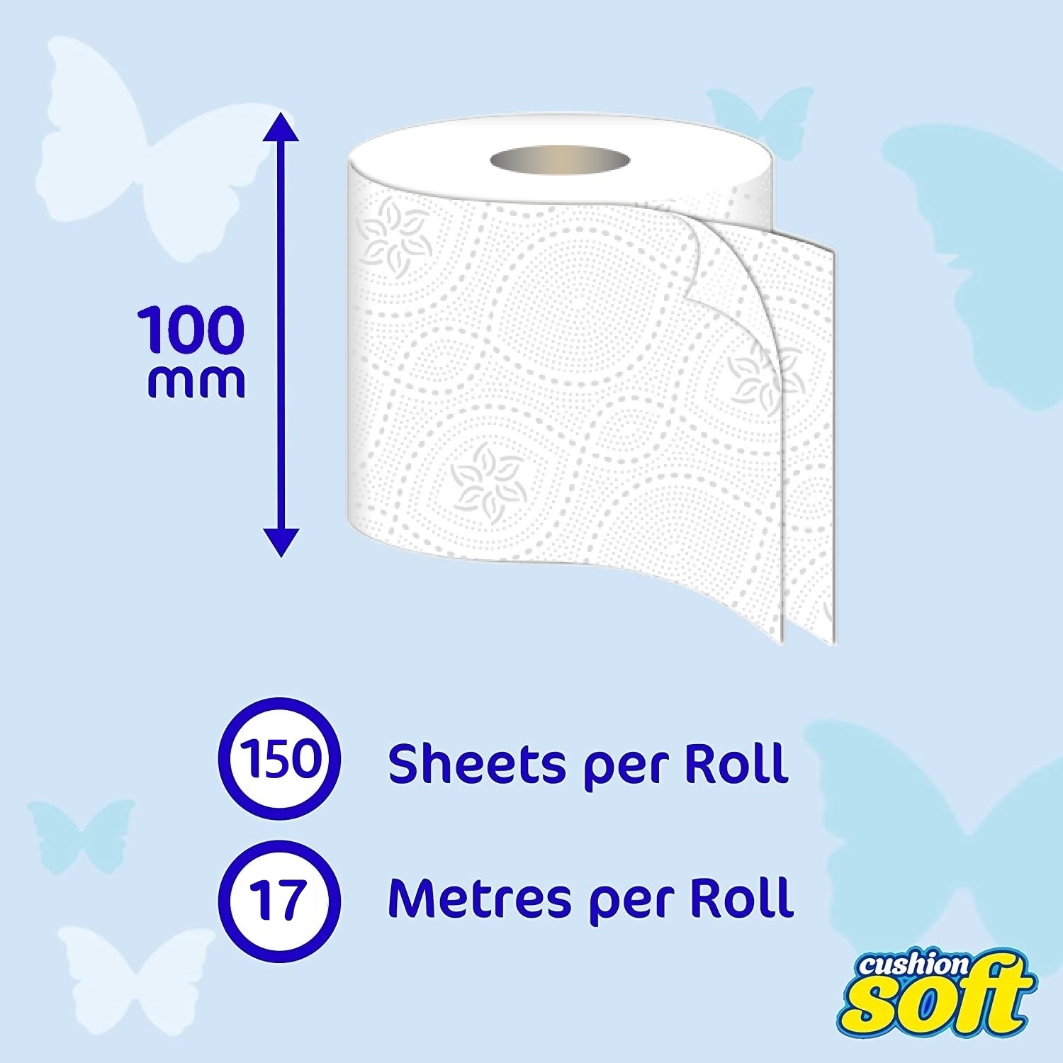 Cushion Soft 2ply Toilet rolls - 10 Packs of 4 (40 Rolls) - Image 3