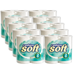 Cushion Soft 2ply Toilet rolls - 10 Packs of 4 (40 Rolls)