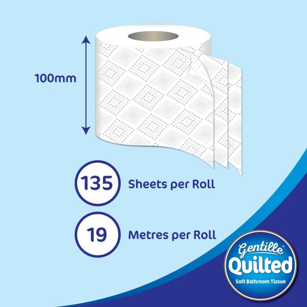 Gentille Quilted 4 pack, 40 Toilet Rolls