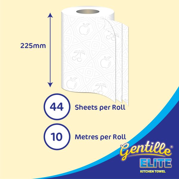 Gentille Elite 3 Pack, 15 Kitchen Rolls