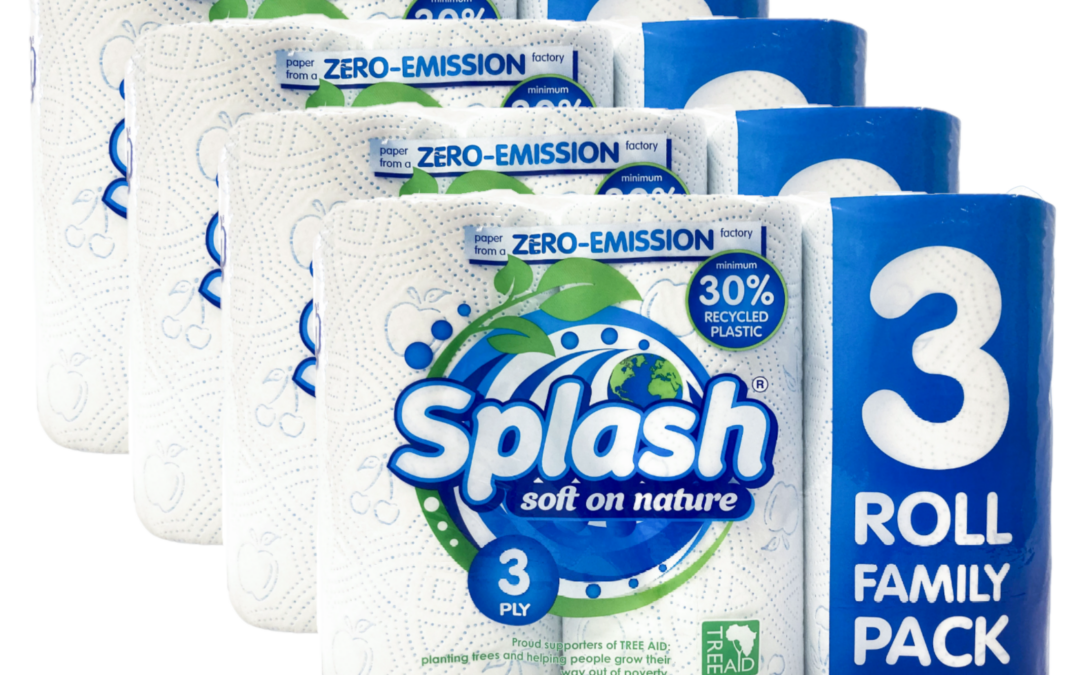 Splash Soft on Nature 3ply Kitchen Rolls – 4 Packs of 3 (12 Rolls)