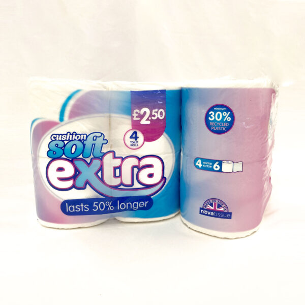 Cushion Soft EXTRA Long Lasting 4 Pack, 32 Toilet Rolls