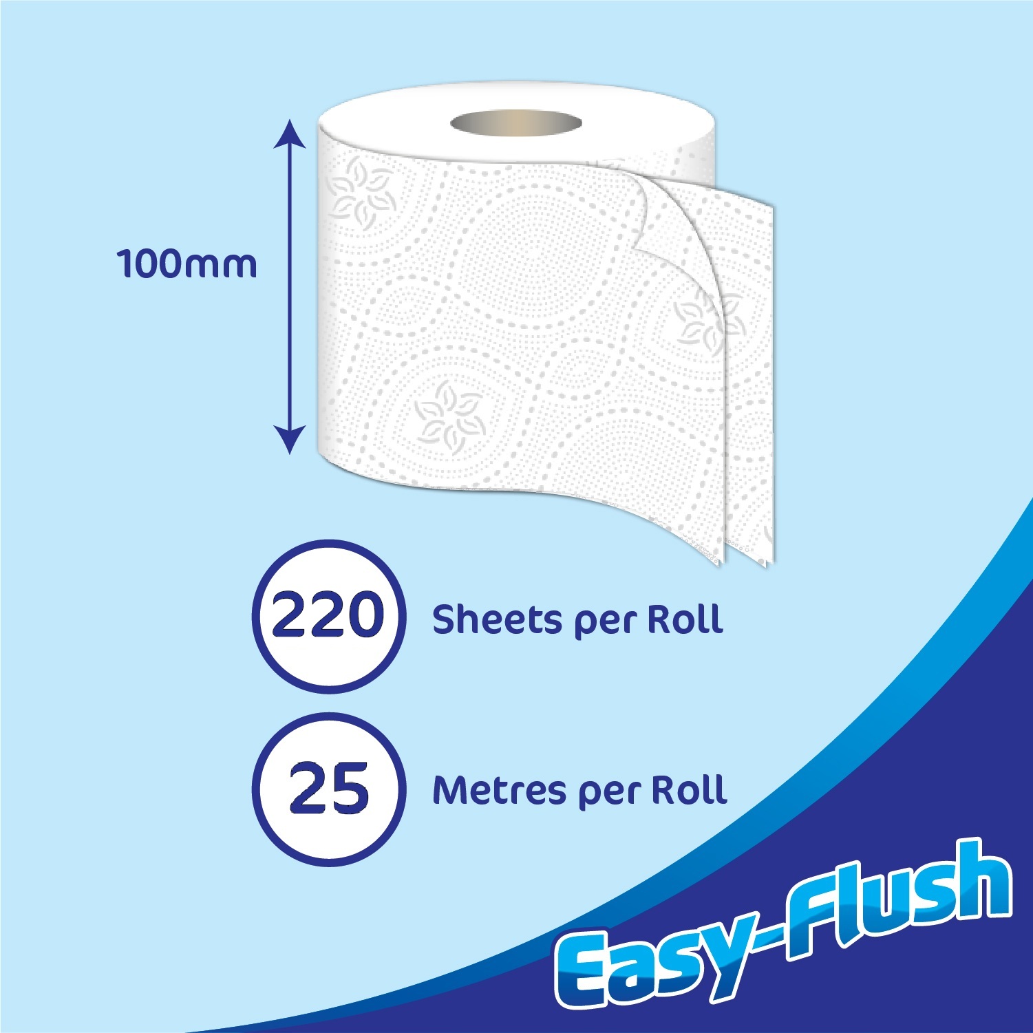 Easy Flush Quick Dissolving Toilet Rolls - 30 packs of 4 (120 Rolls, Bulk) - Image 3