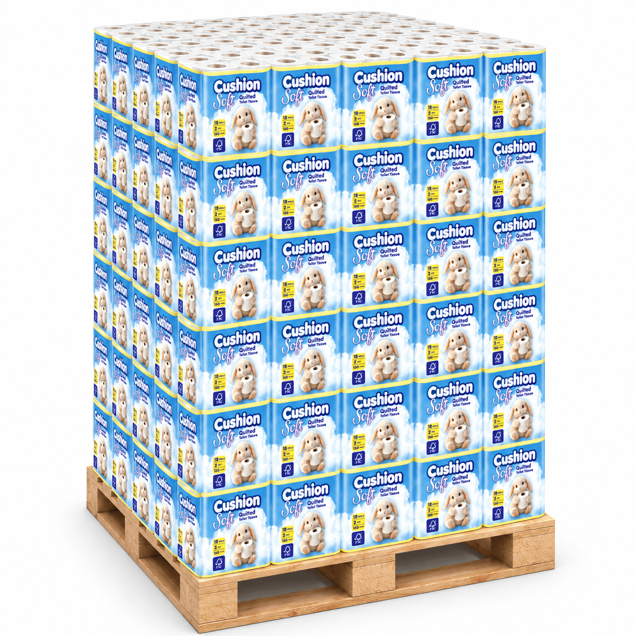 Cushion Soft 18 Pack 2ply Toilet Roll (Pallet Deal) 168 packs of 18