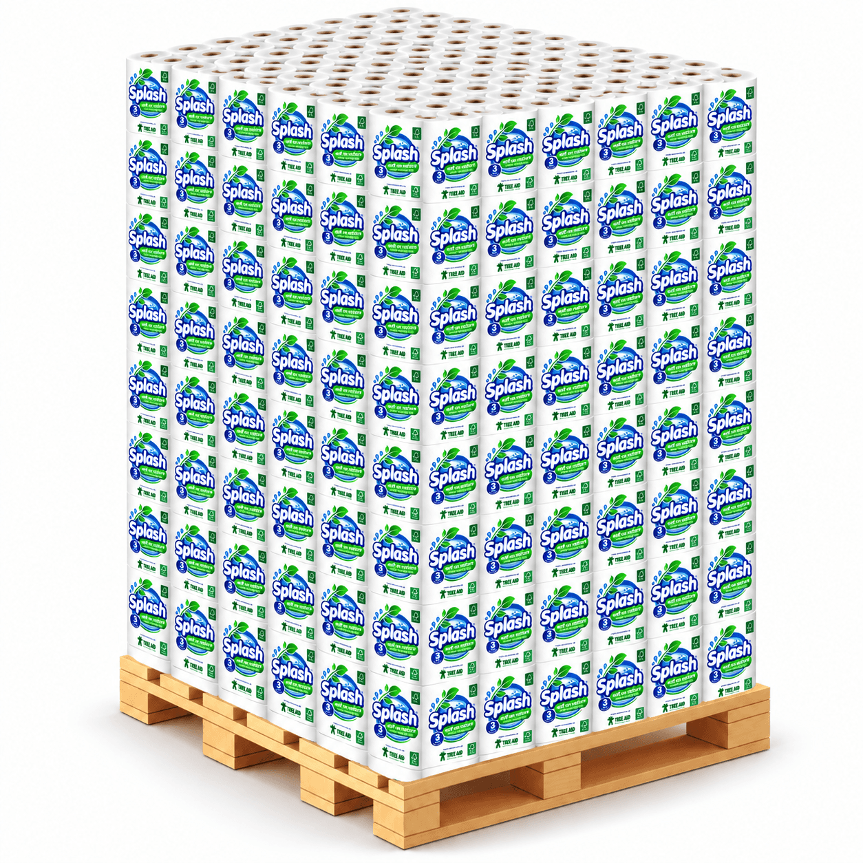 Splash Soft on Nature Jumbo 3ply Kitchen Rolls (Pallet Deal) 648 Jumbo Rolls