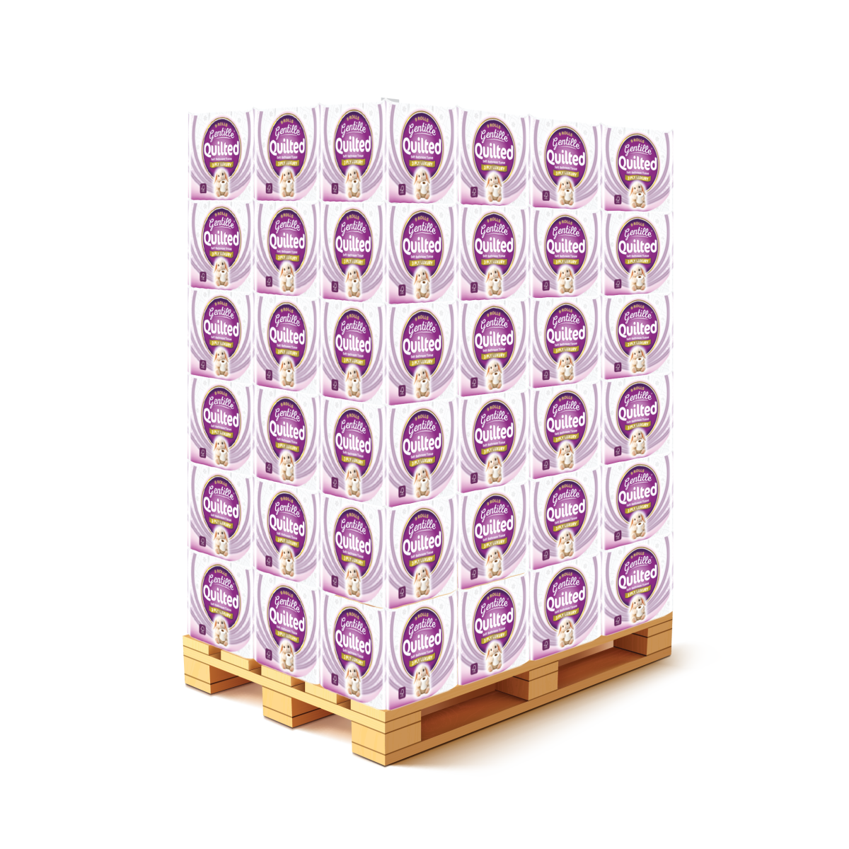 Gentille Quilted 9 Pack 3ply Toilet Roll (Pallet Deal) 240 packs of 9