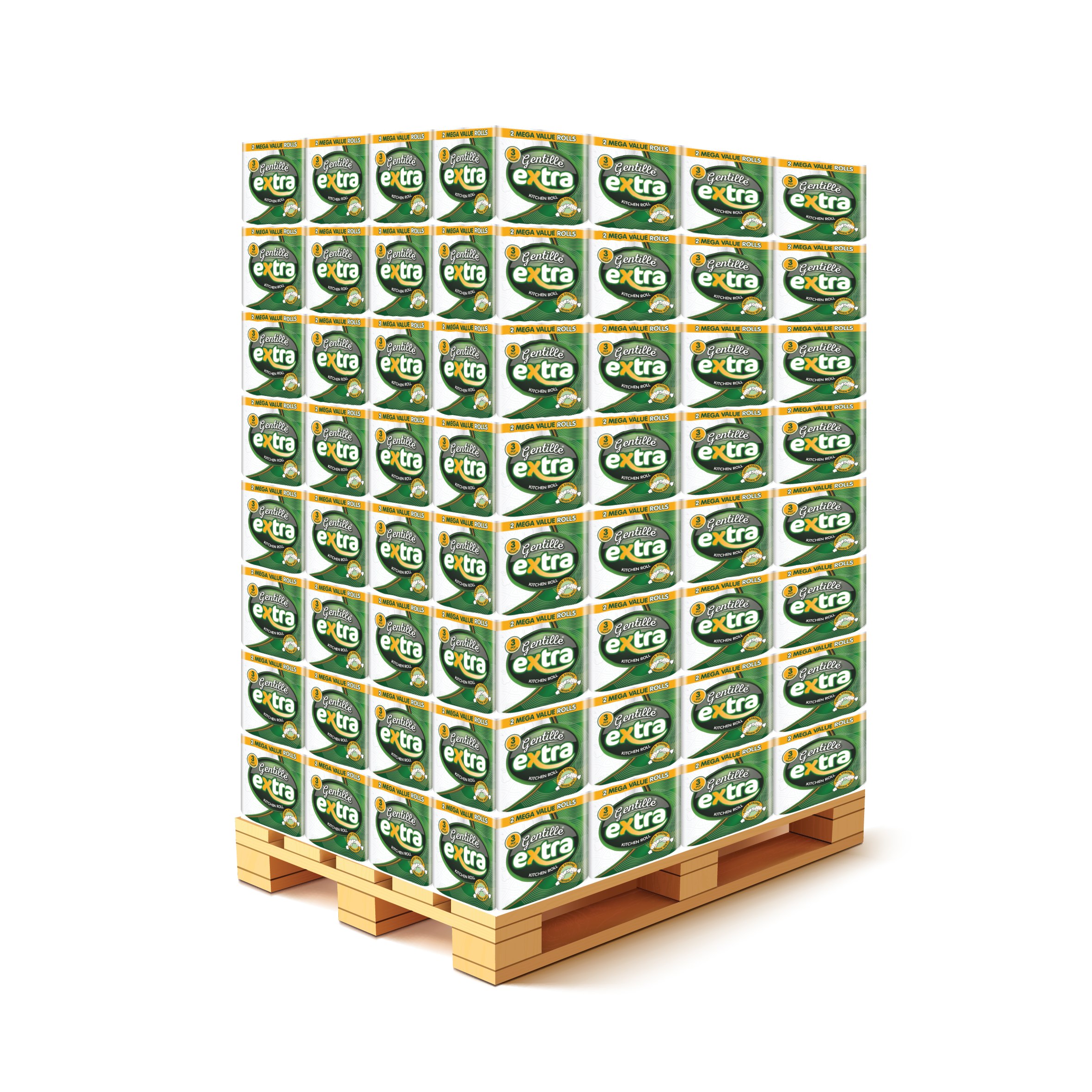 Gentille Extra 3Ply Kitchen Rolls (Pallet Deal) 324 packs of 2