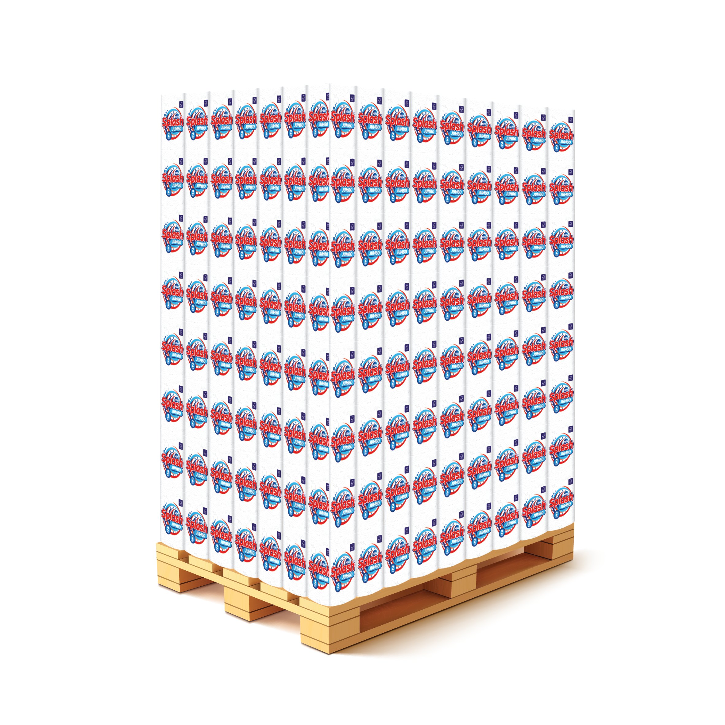 Splash Jumbo 2ply Kitchen Rolls (Pallet Deal) 720 jumbo rolls
