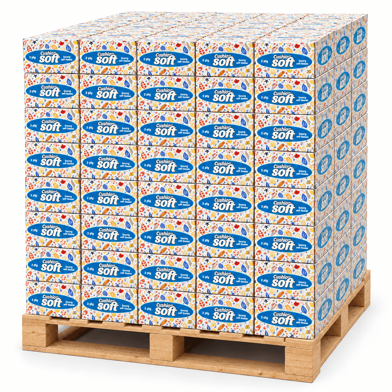 Cushion Soft 2ply Facial Tissues - 24 Regular Boxes (Pallet Deal)