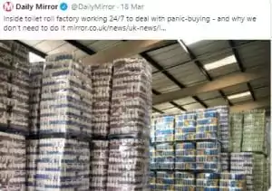 Daily Mirror – Inside toilet roll factory working 24/7 to deal with panic-buying – and why we don’t need to do it