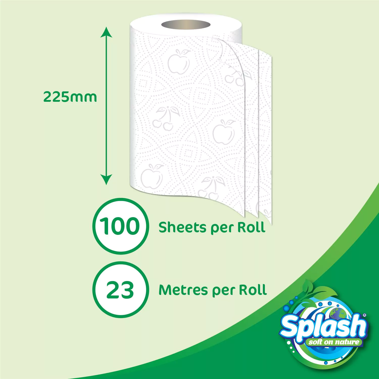 Splash Soft on Nature, 24 Kitchen Rolls