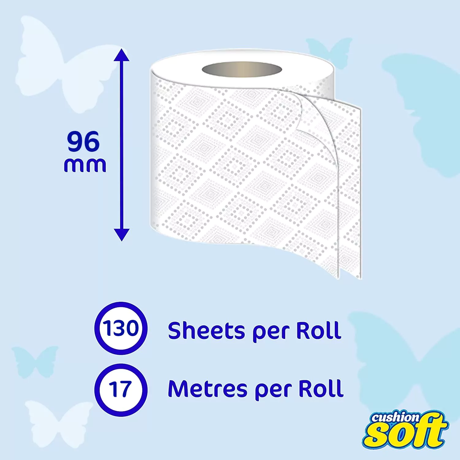 Cushion Soft 2ply Toilet rolls - 3 Packs of 18 (54 Rolls) - Image 3