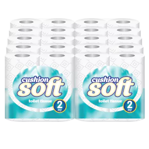 Cushion Soft 2ply Toilet rolls - 10 Packs of 4 (40 Rolls)