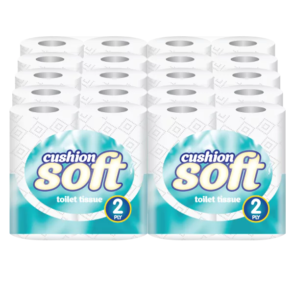 Cushion Soft 2ply Toilet rolls - 10 Packs of 4 (40 Rolls)