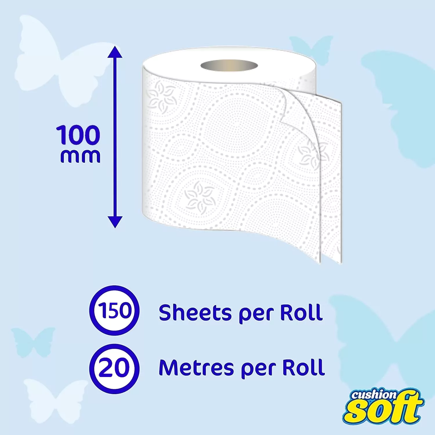 Cushion Soft 2ply Toilet rolls - 10 Packs of 4 (40 Rolls) - Image 3