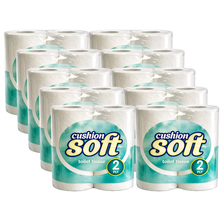 Cushion Soft 2ply Toilet rolls - 10 Packs of 4 (40 Rolls)