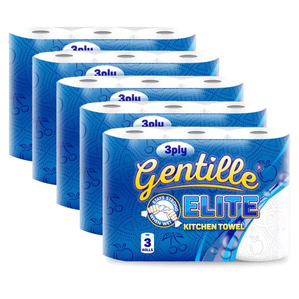 Gentille Elite 3ply Kitchen Rolls (Pallet Deal) 360 packs of 3 - Image 2