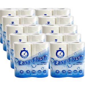 Easy Flush Quick Dissolving Toilet Rolls - 10 packs of 4 (40 Rolls)