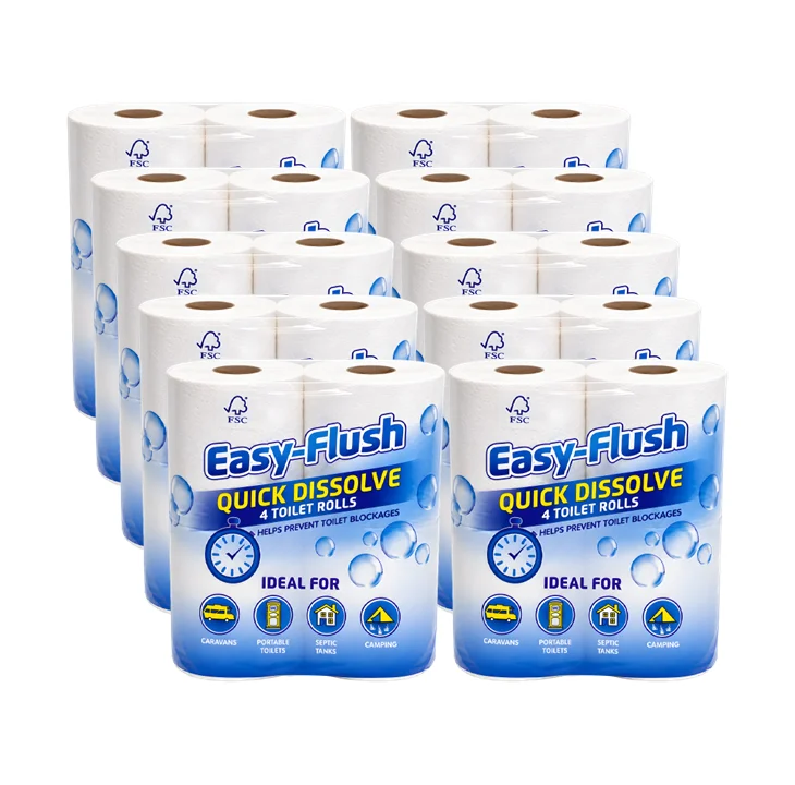 Easy Flush Quick Dissolving Toilet Rolls (Pallet Deal) 600 packs of 4 - Image 2