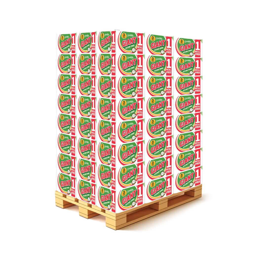 Gentille Giant 3ply Kitchen Rolls (Pallet Deal) 252 packs of 3