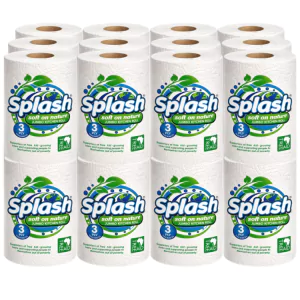 Splash Soft on Nature Jumbo 3ply Kitchen Rolls (24 Rolls, Bulk)