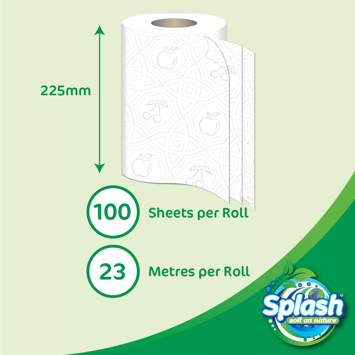 Splash Soft on Nature Jumbo 3ply Kitchen Rolls (Pallet Deal) 648 jumbo rolls - Image 3