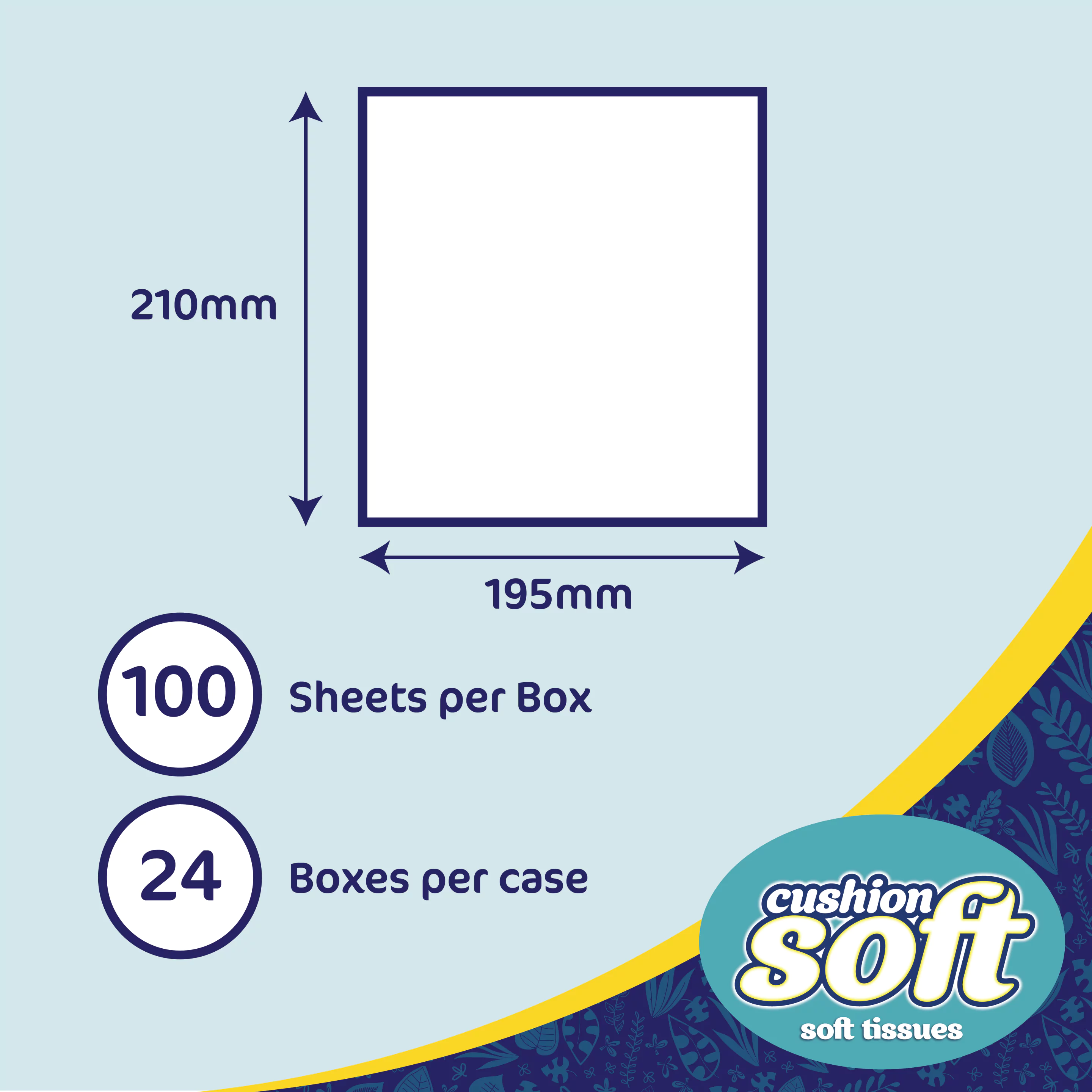 Cushion Soft 2ply Facial Tissues - 24 Regular Boxes (100 sheets each) - Image 2