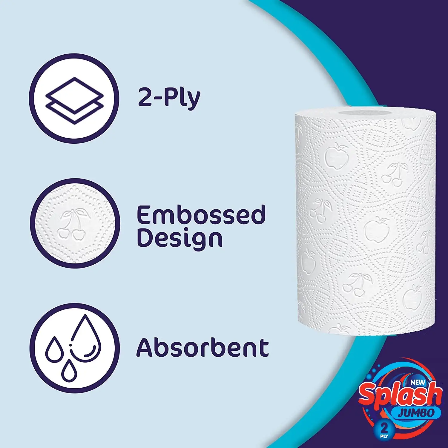 Splash Jumbo 2ply Kitchen Rolls (Pallet Deal) 720 Jumbo Rolls - Image 4